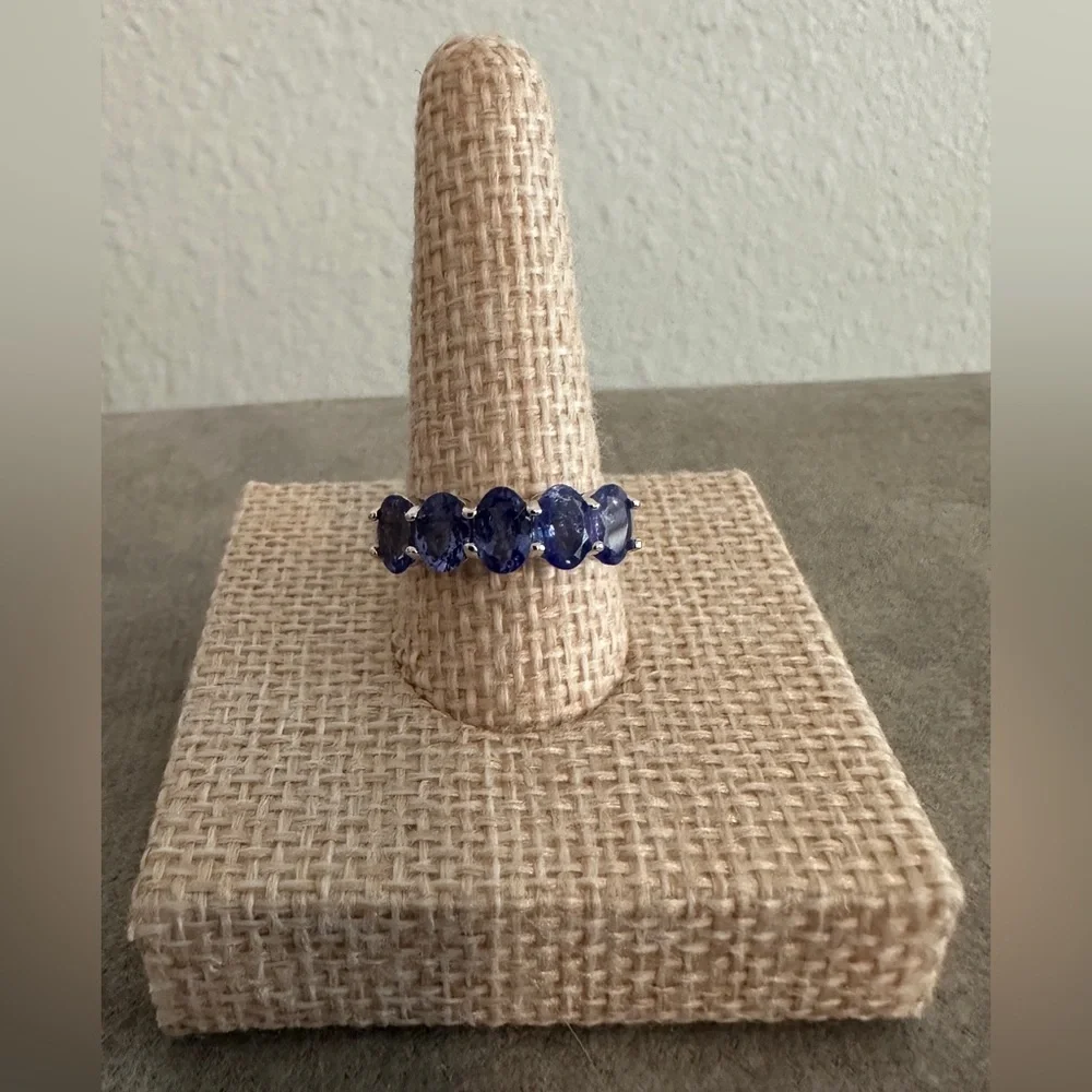Tanzanite & Sterling Silver Ring Size 7 - Picture 2 of 12